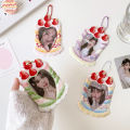 Girl Heart Cartoon Strawberry 3 Inch Pendant Card Holder  Photocard Display Subway Card Case. 