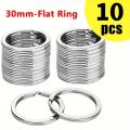 10 PC/Bag Quality Silver Metal Keychain DIY Circular Ring Keychain Split Men Keychain Keyring Accessorie.. 