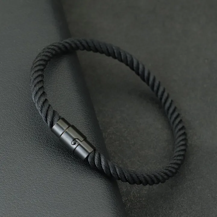 Fashion%20Fabric%20Bracelet%20Men%20Women%20Multiple%20Colors%20And%20Sizes%20Available%20Black%20Magentic%20Buckle%20Nautical%20Thread%20Braslet%20Accessories%20-%20Image%204