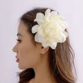 flower Hair clip for women, big size flower clip hair clip,gorgeous flower for hair,Gift item for women, white,  and off white colour flower. 