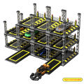 Building Blocks Parking Lot Assembly Toy, DIY Car Garage Display Stand Model Kit for Kids Adults Gift Collection. 