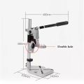 Drill Stand for Hand Drill, Universal Bench Clamp Drill Press Floor Stand Workbench Repair Tool for Drilling Collet Workshop,Single Hole Aluminum Base. 