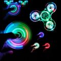 Luminous LED Light Fidget Spinner Hand Top Spinners Glow in Dark Light EDC Fidget Spinner Finger Stress Relief Toys. 