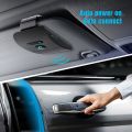 Bluetooth 5.0 Handsfree Car Kit Hifi Speaker 2W Wireless Audio Receiver MP3 Music Player Noise Cancelling Sun Visor Clip. 