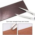 Adjustable Leather Compass Lockable Carbon Steel Divider Wing Creaser DIY Leathercraft Projects-Rotating Scratch Gauge Tool. 