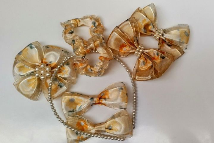 Hair accessories #pearls#gift pack#hair bows#scrunchies#hair band