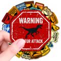 50pcs Vintage Jurassic World Warning Signs Dinosaur Painting Stickers Luggage Motorcycle Bike Laptop Decals Graffiti Sticker. 