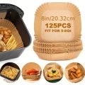 50pcs/125pcs Air Fryer Special Paper Food Silicon Oil Paper Round Bracket High Temperature Absorbent Paper Baking Accessories. 