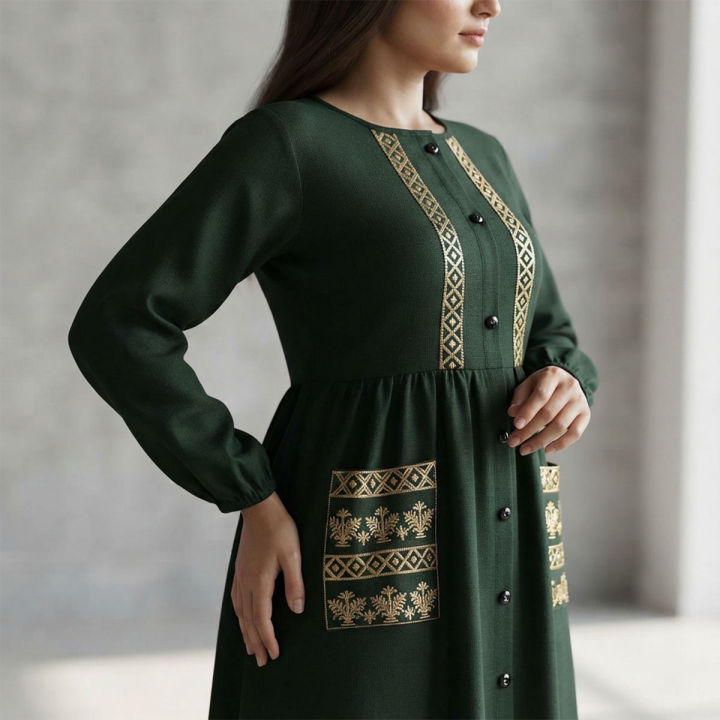New%20Attractive%20Women's%20Premium%20Quality%20Exclusive%20Stylish%20Pocket%20System%20Semi%20One%20Piece%20Long%20Kurti%20-%20Image%202