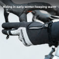 ROCKBROS Autumn Winter Gloves Touch Screen Bicycle Gloves Full Finger Keep Warm Gloves MTB Road Warm Long Wrist Cycling Gloves. 