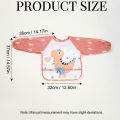 2pcs Waterproof Full Sleeve Baby Bibs Children Apron Long Sleeve Feeding Smock Kids Eating Breastplate Infant Scarf Clothing.