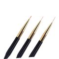 LINMANDA Nail Art Brushes 3Pcs Nail Brush Set with Gel Polish Pens and Liner Brush for Home and Professional Salon Use. 