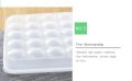 20-Grid Single Layer Egg Storage Container with Lid | Refrigerator Organizer. 