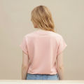 T-Shirt for Women Half Sleeve Chinese Microfibre Jersey Printed Thin Girls Lightweight Casual Wear Beautiful Style.