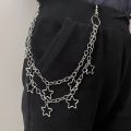 Punk Metal Crescent Geometric Bag Chain Hip Hop Hipster Cool Hundred Pair Pants Chain For Men and Women Rock and roll Accessorie.