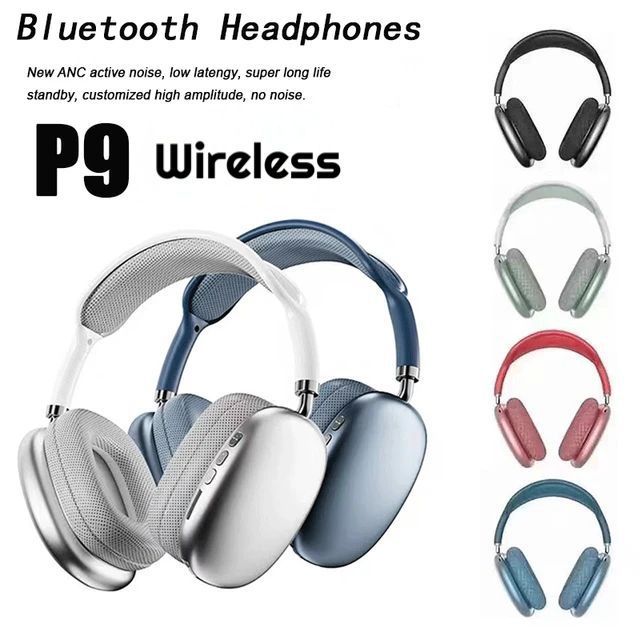 P9 Wireless Headset On-Ear Stereo Earphones Noise Cancelling Ear Buds With Mic For Cell Phone Computer Laptop Sports