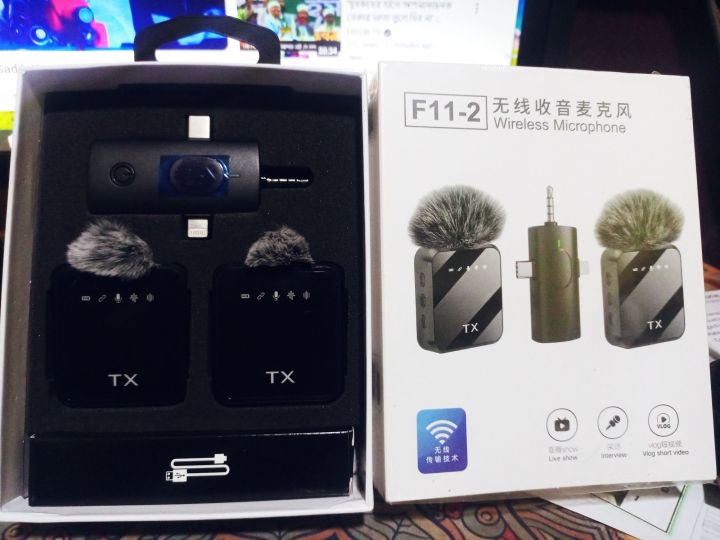 F11-2%20Wireless%20Microphone%20Noise%20Cancelling%20Lavalier%20Mic%20for%20iPhone%20Android%20Type-C%20Camera%20-%20Image%202