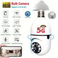 5G Wifi E27 Bulb Surveillance Camera Night Vision Automatic Human Tracking 4X Digital Zoom Video smart home Security Monitor. 