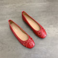 Women Flat Heel Outdoor Casual Mary Jane Red New  Flat Shoes Fashion Shallow Slip On Ladies Elegant Ballerinas Soft Shoes. 