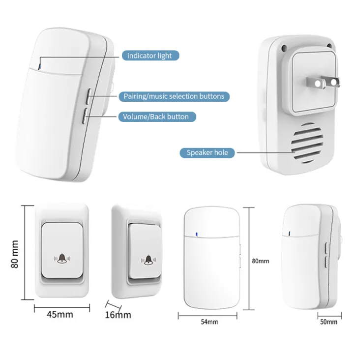 Outdoor%20Wireless%20Doorbell%20Waterproof%2038%20Songs%20EU%20US%20Plug%20150M%20Range%20Remote%20Home%20Garden%20Welcome%20Chime%20Kit%20Home%20Door%20Bell%20-%20Image%204