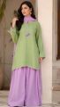 3 Pcs women's stitched cotton plain suit. 