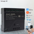 2pcs Tuya Wifi Smart Switch Home Automation Controller 7-32V 85-250V 220V 4 Channels 10A  Wifi Relay Controller APP. 