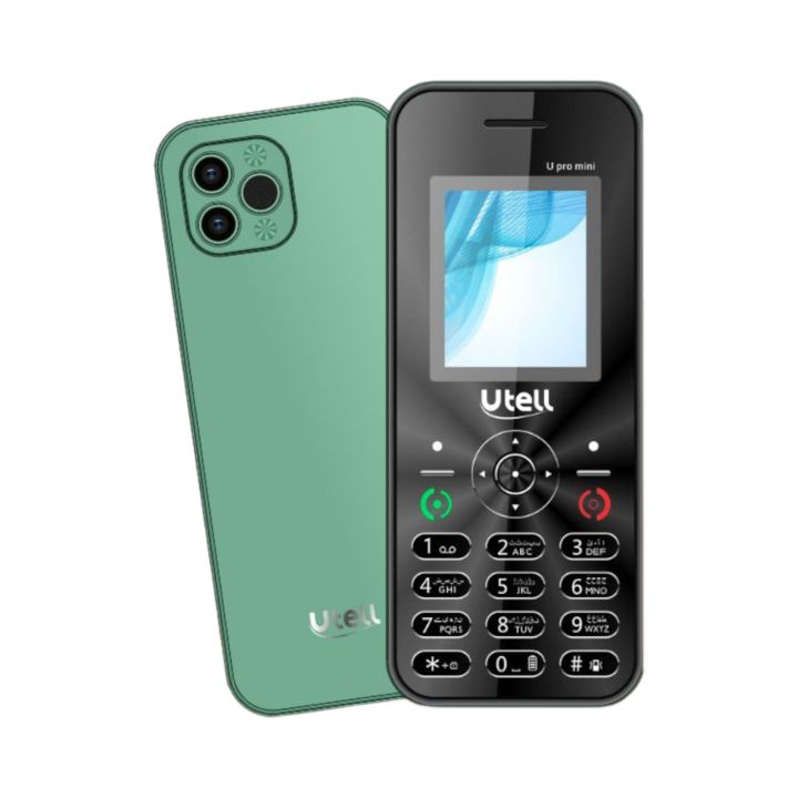 UTell UPro Mini - Stylish Camera - Dual Sim - PTA Approved - 1.8 Inch Display - 1200mAH Battery - Auto call recording - Wireless FM radio - Memory card Supported - 1 Year brand warranty