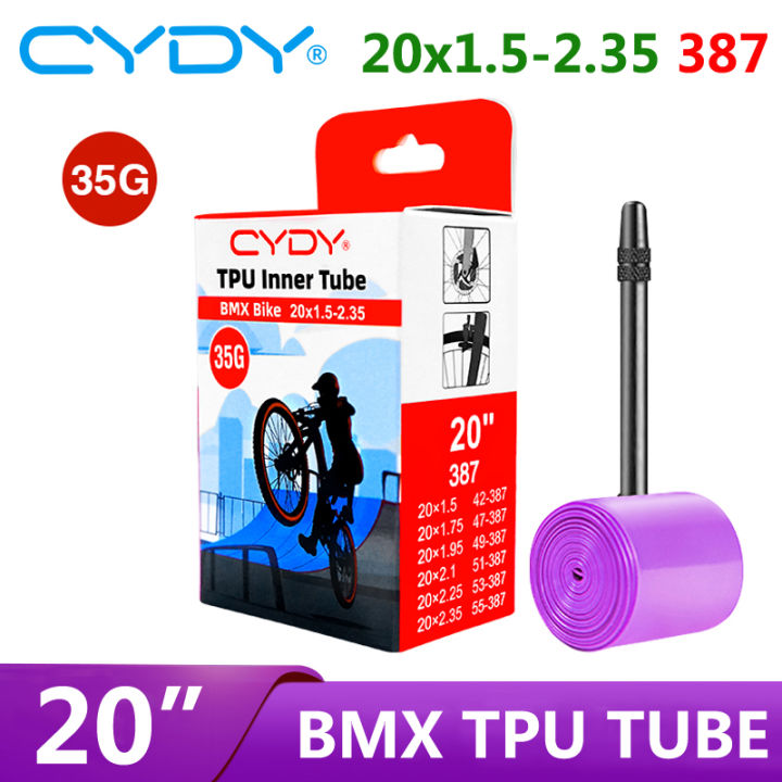 35g CYDY TPU Bike Inner Tube 20" 387 20x1.5 1.75 1.95 2.1 2.25 2.35 Valve length 45mm BMX Camera Bicycle Tire Cycling pneu Tyre