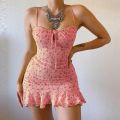 Women's  Casual Home Small Floral Camisole Dress Summer Comfortable Skirt. 