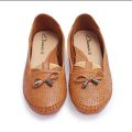 Fashionable Leather Made Soft Girls Loafer with Rubber Sole - Womens Exclusive Design Shoes - Girls Loafer Shoes. 