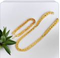 Top Fashion Combo Jewelry Set New Trend Fancy Golden  4 Layers Stainless Punk Italian  Neck Chain +Braclet For Men/Women -Top Fashion Lyxury Golden Stainless steel Itailian  Neck Chain +Golden Cuban link Chain Vraclet For Boys And Girls. 