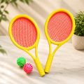 Kids Tennis Racket Set for Boys & Girls with pack of 2 Rackets & Balls Lightweight Outdoor Indoor Sports Toy Set Plastic Tennis Bat Game for KidsFun Garden Beach Park Play Toy Durable Training Racket Pack for Children Family Sports Game Gift Set for Kids. 