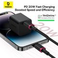 Baseus Type-C to Lightning 1m Cable For Iphone PD 20W Dura Series Fast Charging Cable.