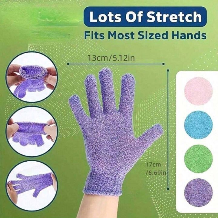 2pcs/6pcs/12pcs%20Reversible%20Exfoliating%20Shower%20Gloves,%20Body%20Scrub%20Gloves,%20,Cleansing%20Tools%20Bath%20Towel%20Bath%20Products%20Back%20Scrub%20-%20Image%203