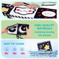 High Contrast Black and White Baby Book - Touch and Feel Crinkle Sensory Toy - Visual Stimulation Interactive Toys for Infant.