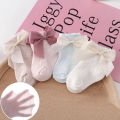 3 Pairs Summer Baby Mesh Socks Bowknot Soft Cotton Newborn Sock Princess Infant Toddler Girls Cute Breathable Socks. 
