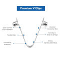Kayak Paddle Spring Snap Clips Push Button Spring Clip V-Shaped Lift Telescopic Locking Tube Pole Clips for Awning Tent Pole. 
