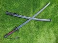 All black katana sword for home decor. 
