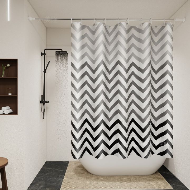 Modern%20Chevron%20Shower%20Curtain%20-%20Black%20&%20White%20Waterproof%20PEVA%20Bathroom%20Decor%E2%80%8B%20-%20Image%207