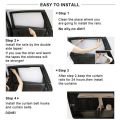 2pcs Universal Car Sun Shade Side Window Curtain Auto Foldable Uv Protection Black Pure Cloth Sun Visor Blinds Cover Car-Styling.