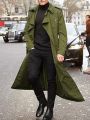 Streetwear Fashion Trench Men's Thin Coat Designer Overlong British Coats Man's Clothing With Epaulets Men's Jackets For Spring.