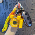 Mini Barbell Plates Keychain with D-shaped Buckle Water Cups Simulation Dumbbells Keyring Creative Bag Charm.