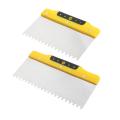 1Pc Finishing Trowel Wall Grout Spreading Tools Steel Trowel Putty Notched Spatula Concrete Drywall Trowel Construction Tools.