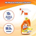 Mr Muscle Kitchen Cleaner Spray 450 ml Kills 99.9% of Germs Powers through Tough Grease & Grime. 