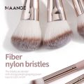 Maange 9Pcs Foundation Makeup Brush Set Cosmetic Powder Highlighter Eyeshadow Blending Beauty Tools Dense Soft Bristle Brushes. 