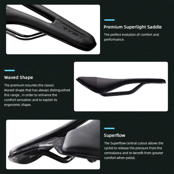 RYET%20Bike%20Saddle%20Super%20Light%20Full%20Carbon%20Racing%20Bicycle%20Seat%207x9mm%207x7mm%20Rail%20Superflow%20Road%20MTB%20Seating%20Cushion%20Cycling%20Parts%20-%20Image%204