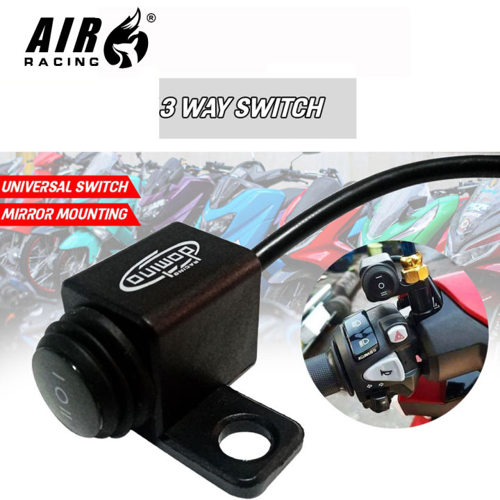 DOMINO Mini Driving Light Mirror Mount Switches Hazard Fog Light ON OFF ON Switch 3WAY