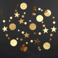 Gold Twinkle Star Garlands Hanging Moon Stars Decorations Birthday Streamer Baby Shower Wedding Decor Graduation Party Supplies. 
