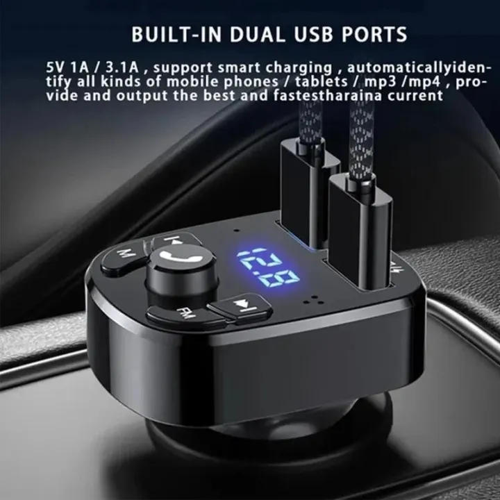 1/12pcs%20Car%20Mp3%20Player%20Dual%20USB%20Fast%20Charger%20Bluetooth%20Receiver%20Compatible%20With%205.0%20Fm%20Transmitter%20USB%20Flash%20Drive%20Plug%20Car%20Kit%20-%20Image%203