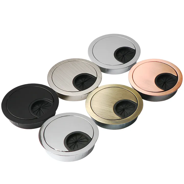 Computer Hole Capping Zinc Alloy round Table Hole Cover Computer PC Desk Cable Grommet Wire ...